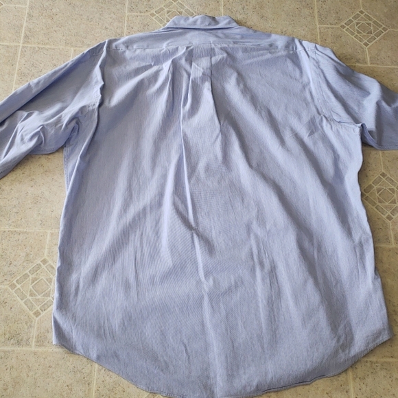 RALPH LAUREN BLUE COTTON DRESS SHIRT - Picture 6 of 8